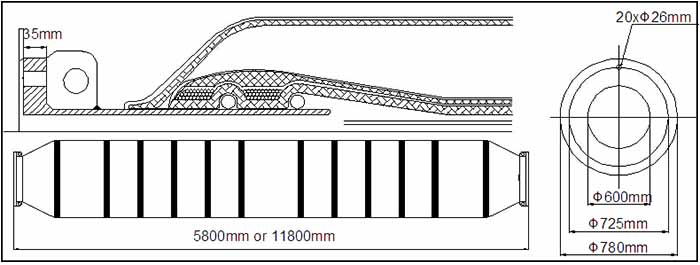 Drawing for DN600 Dredging Self Floating Rubber Hose.jpg